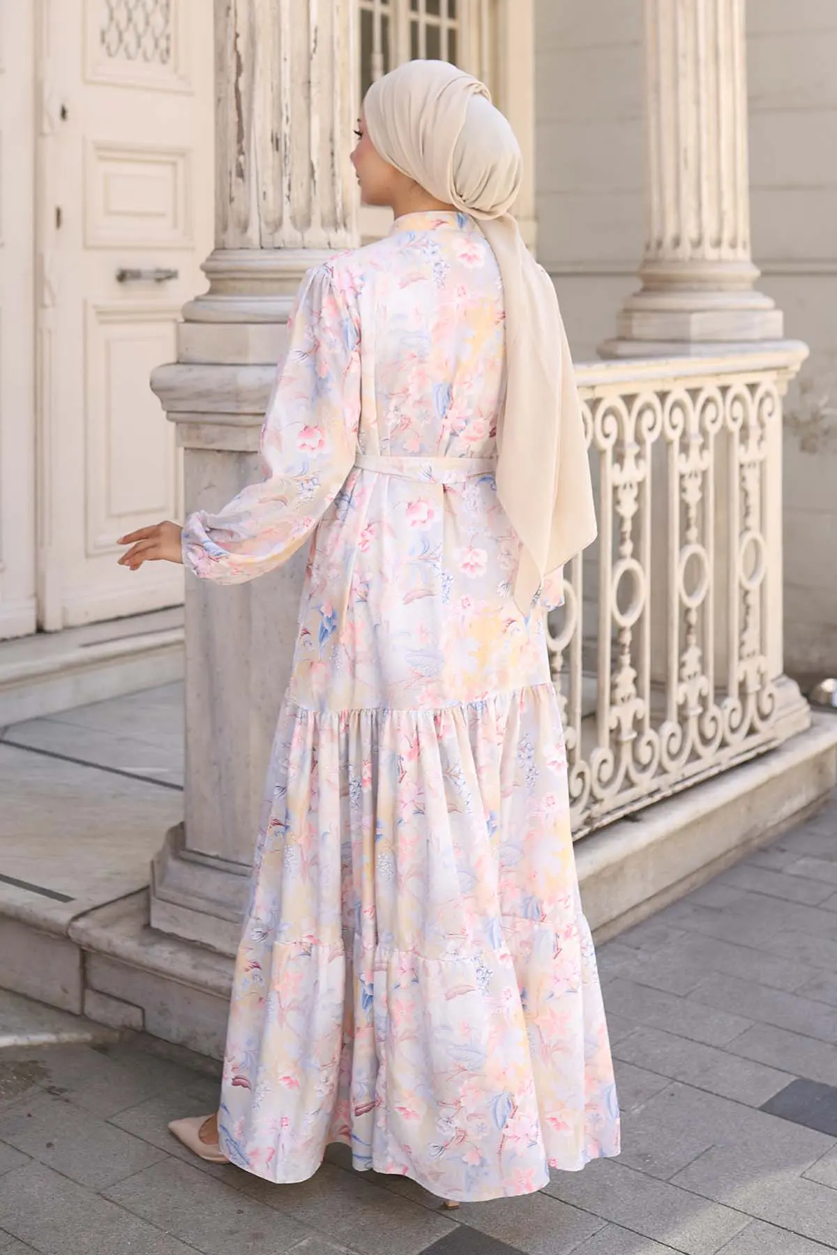 Patterned Hijab Dress-detail