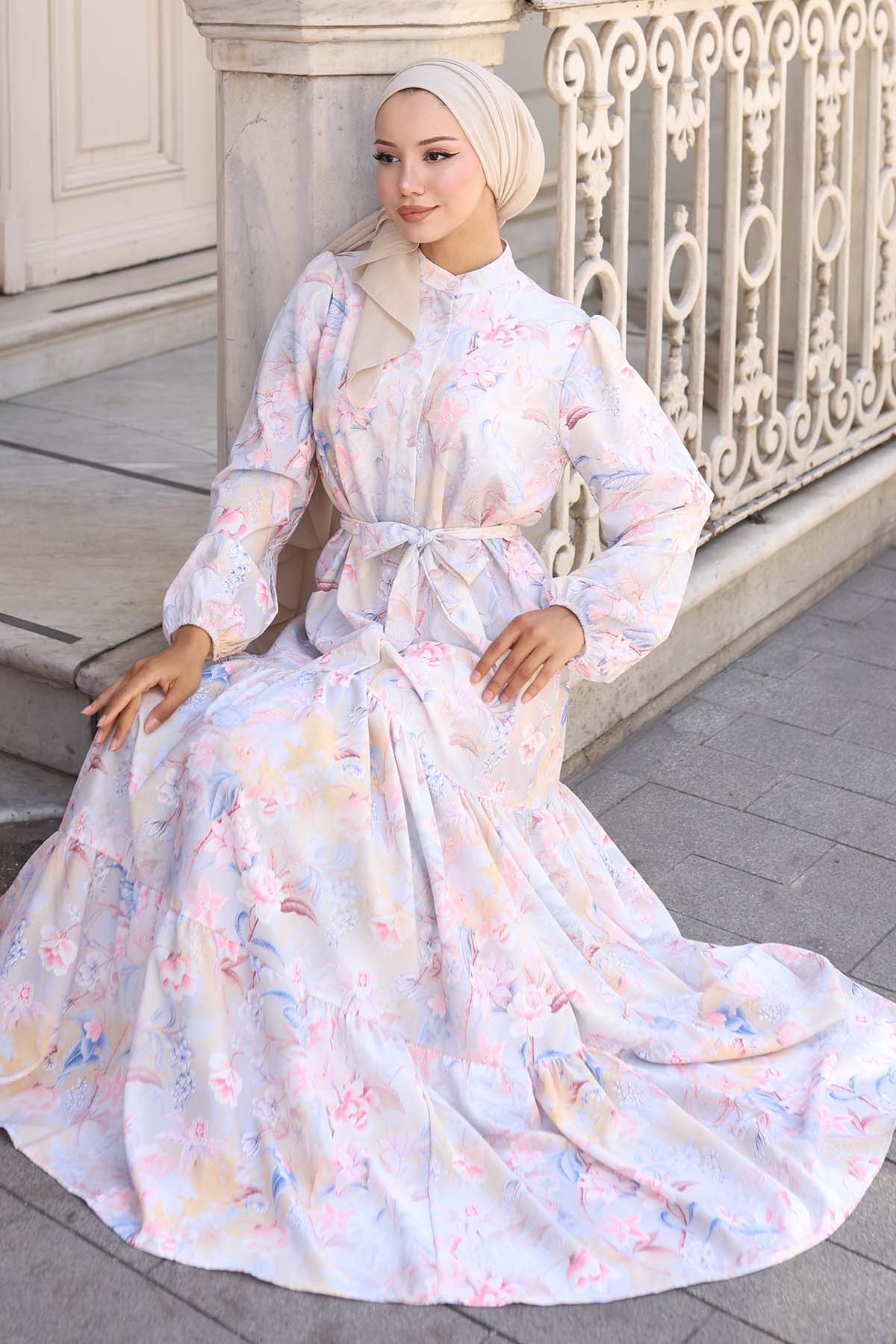 Patterned Hijab Dress