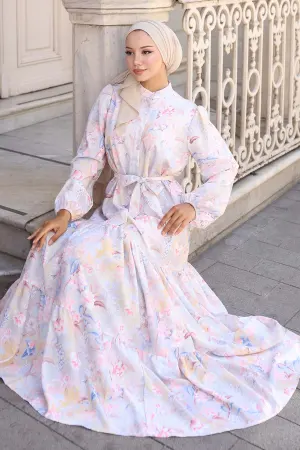 Patterned Hijab Dress