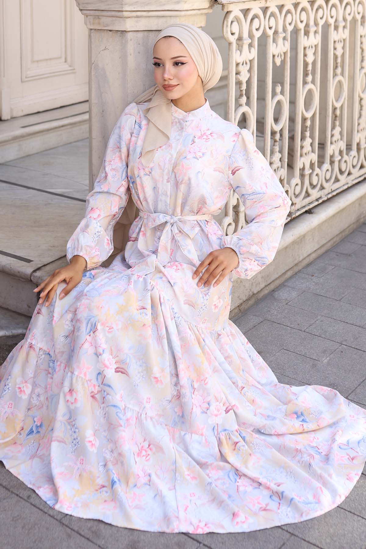 Patterned Hijab Dress