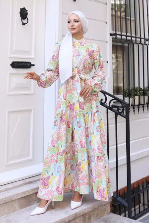 Patterned Hijab Dress