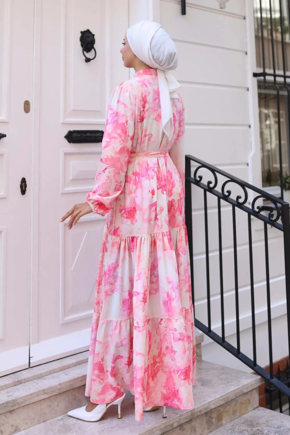 Patterned Hijab Dress-detail