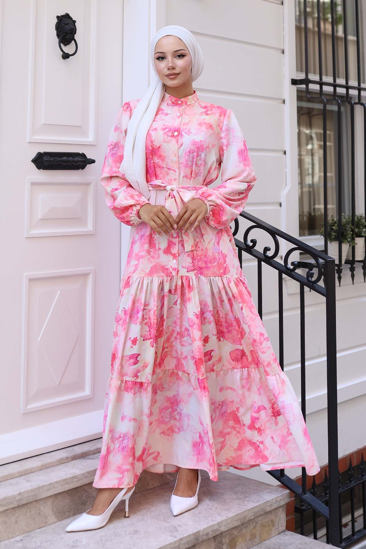 Patterned Hijab Dress