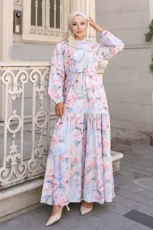 Patterned Hijab Dress