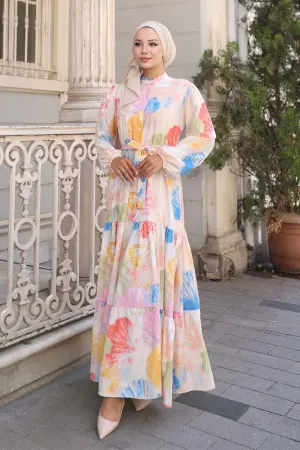 Patterned Hijab Dress