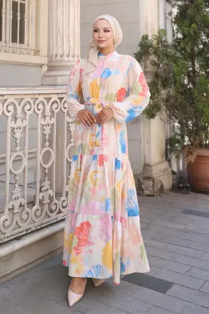 Patterned Hijab Dress