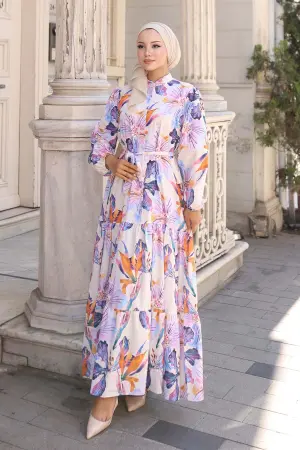 Patterned Hijab Dress