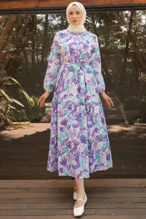 Patterned Hijab Dress