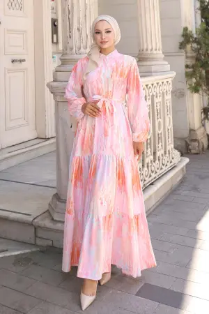 Patterned Hijab Dress