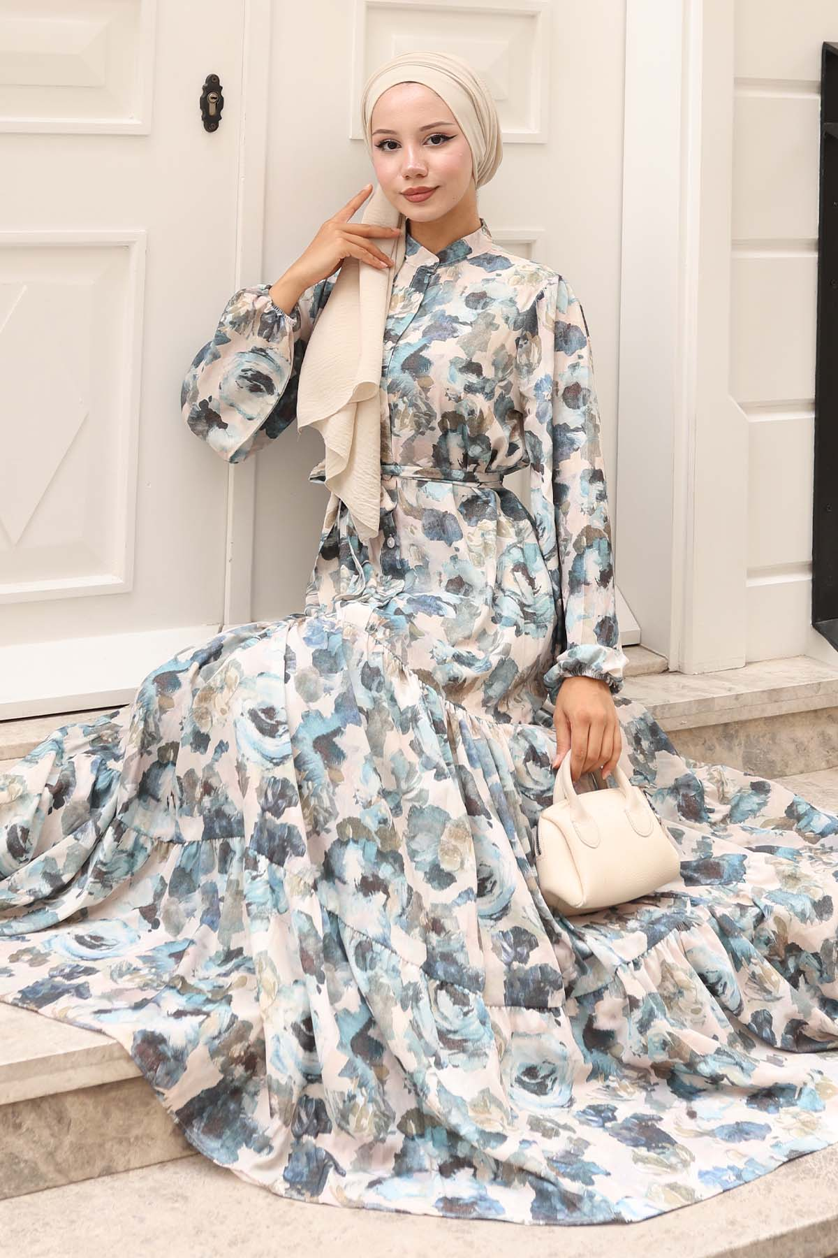 Patterned Hijab Dress