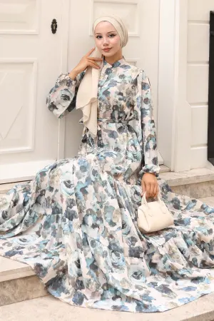 Patterned Hijab Dress