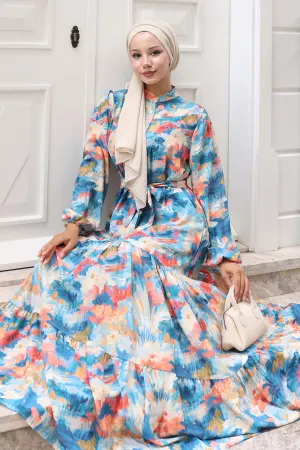 Patterned Hijab Dress