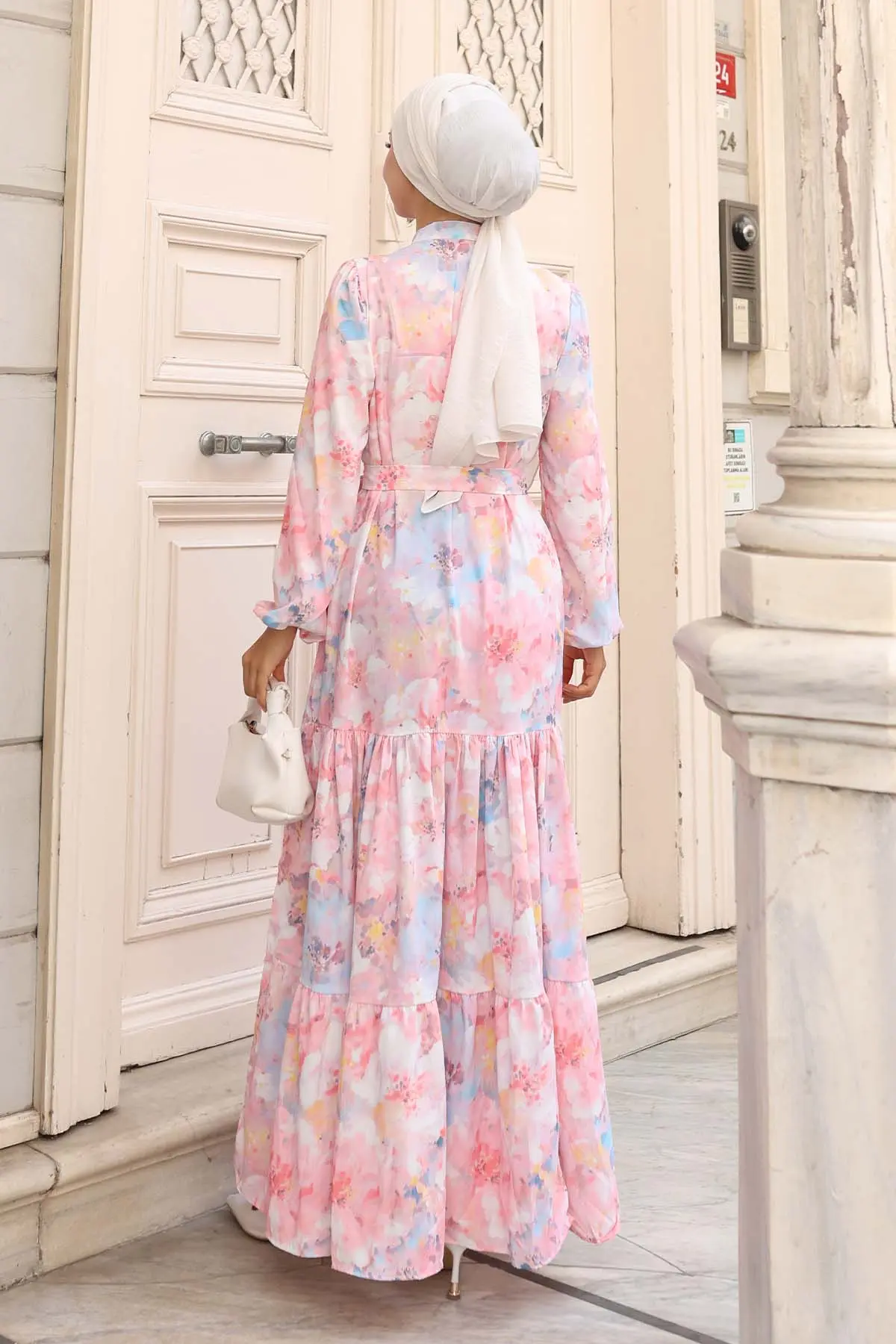 Patterned Hijab Dress-detail