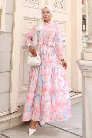 Patterned Hijab Dress