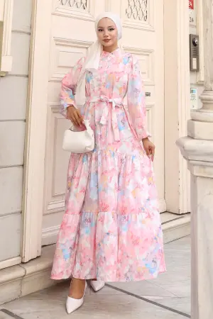 Patterned Hijab Dress