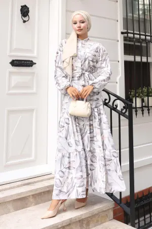 Patterned Hijab Dress