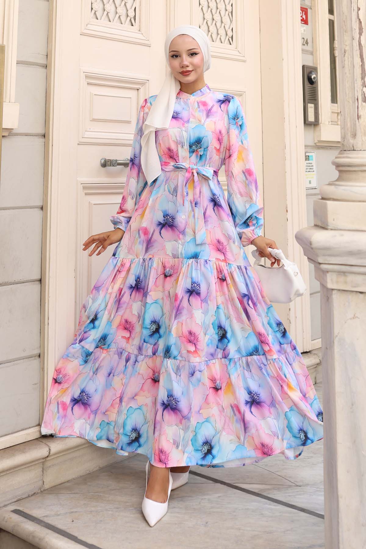 Patterned Hijab Dress