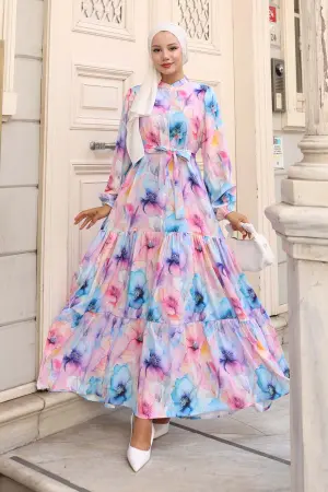 Patterned Hijab Dress
