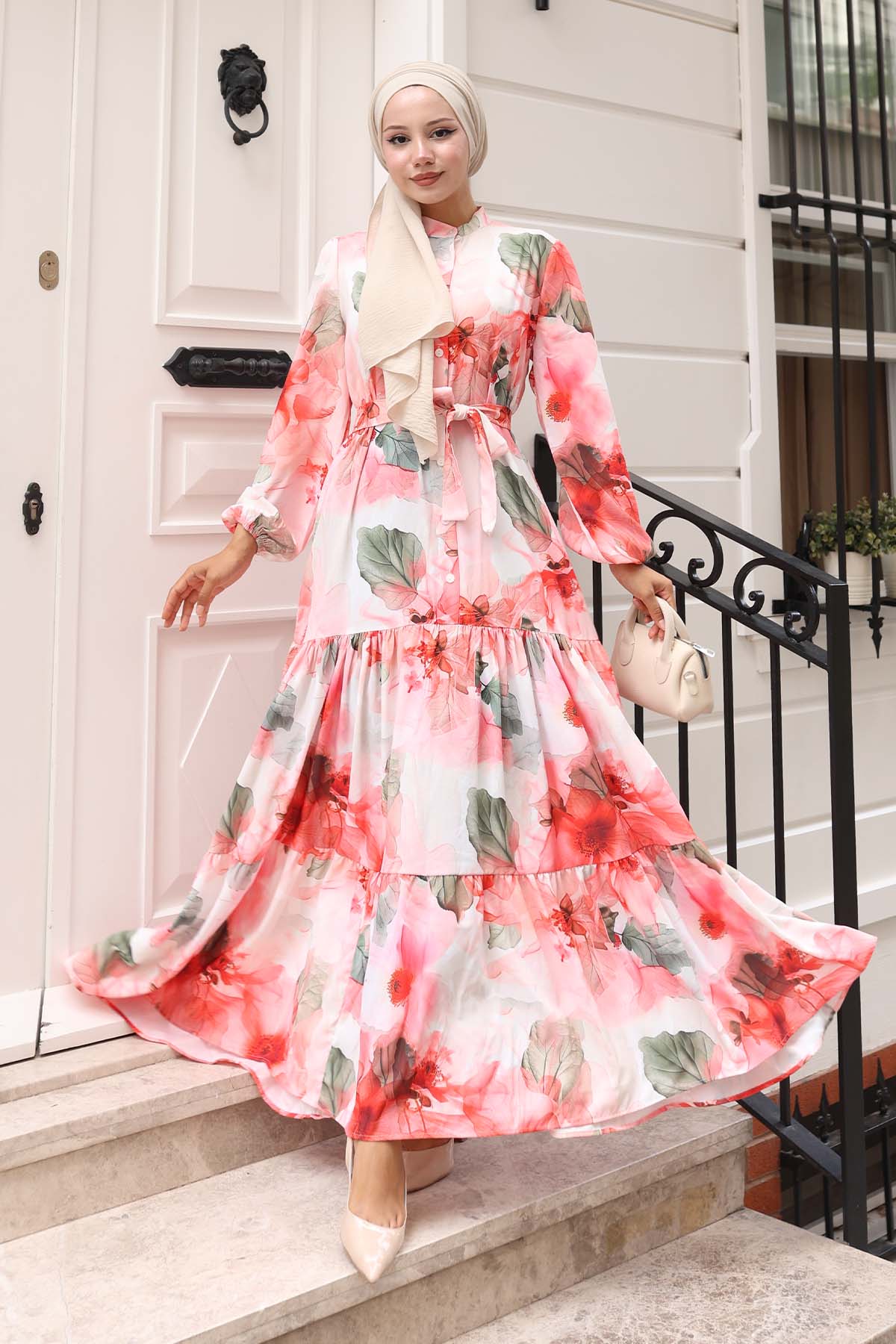 Patterned Hijab Dress