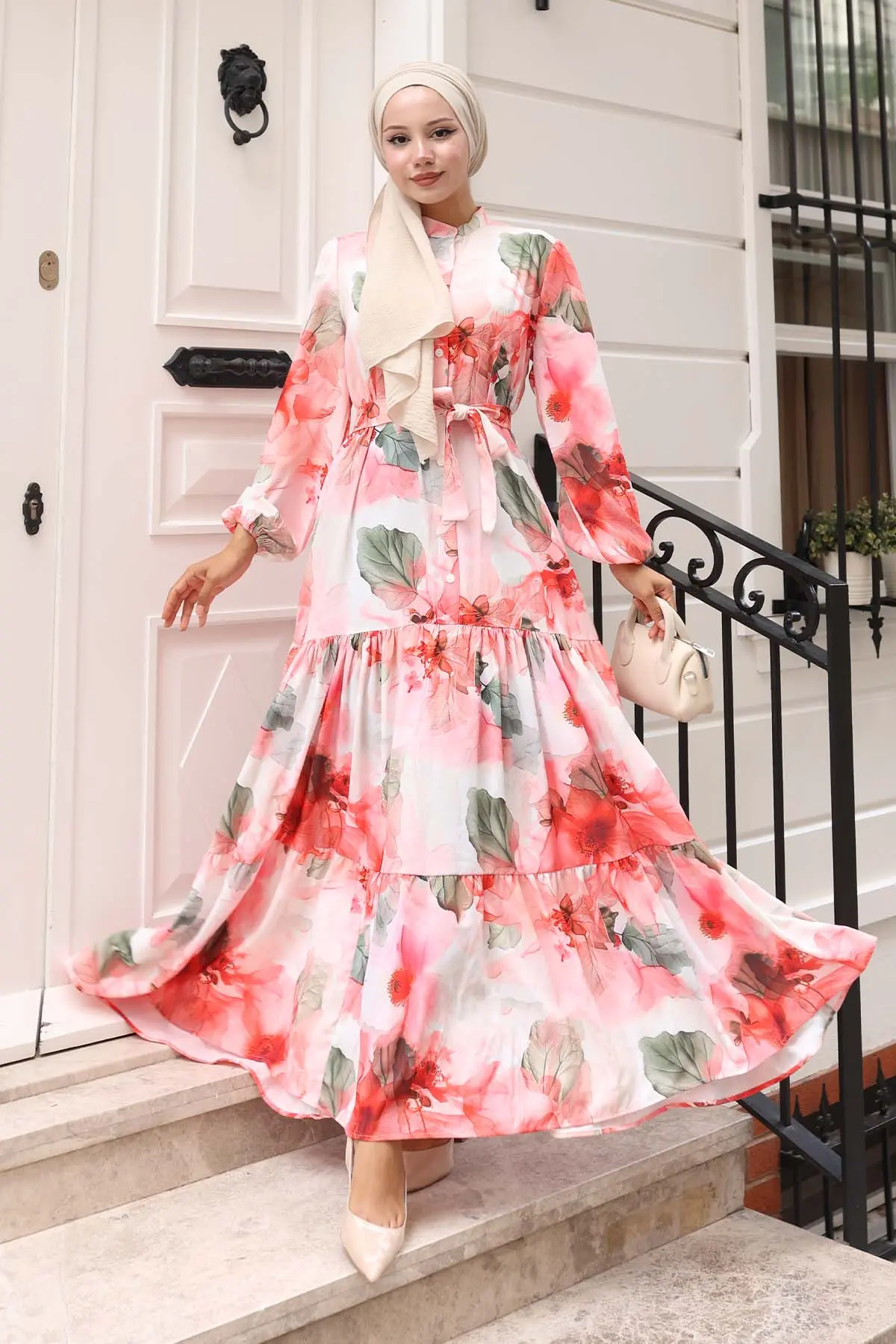 Patterned Hijab Dress