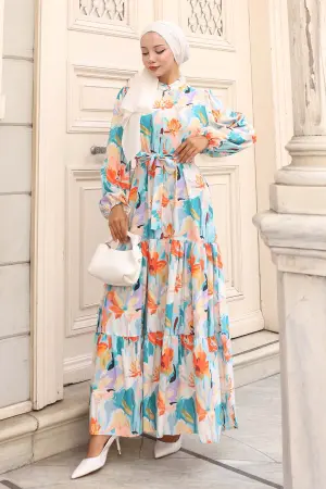 Patterned Hijab Dress