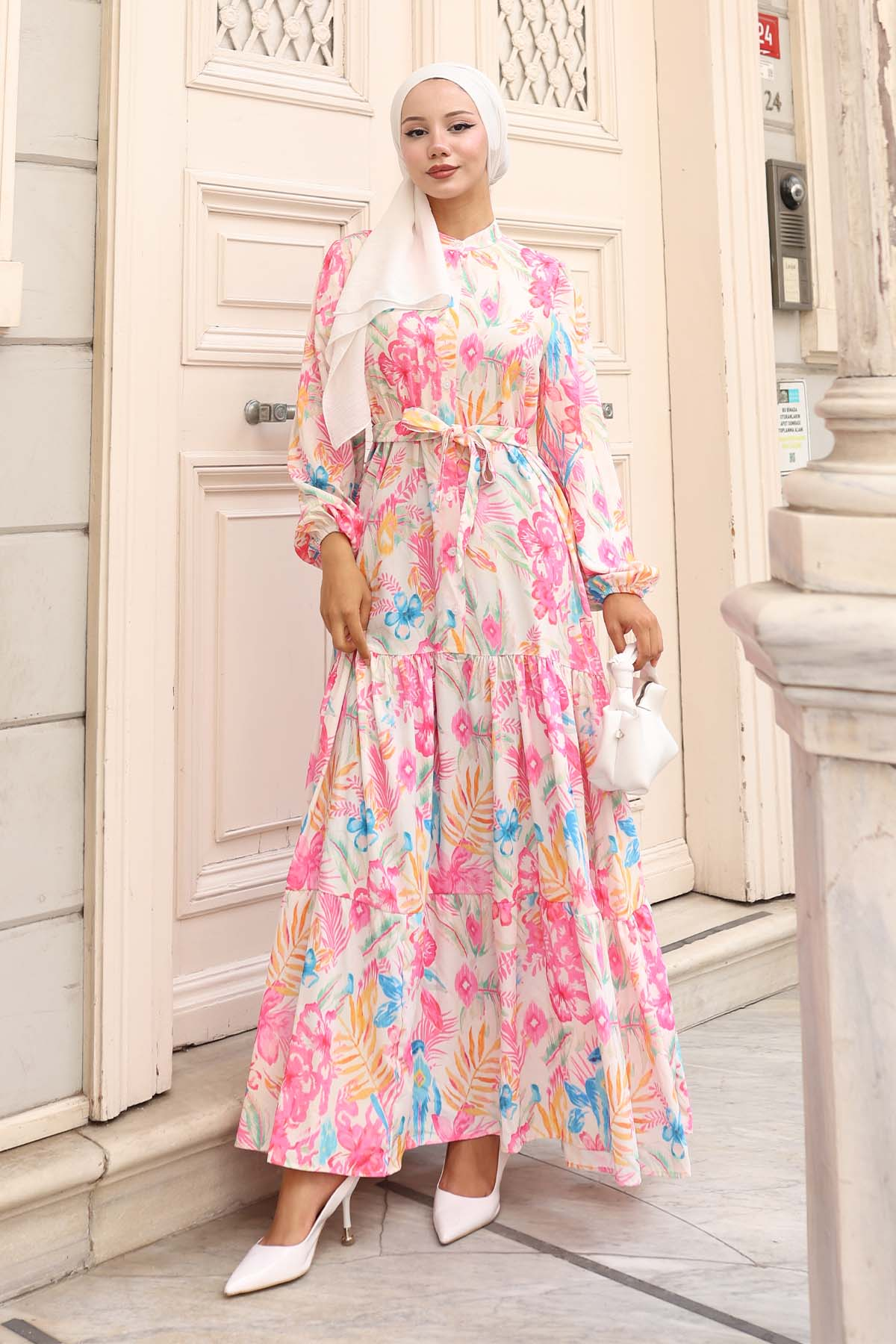 Patterned Hijab Dress