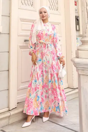 Patterned Hijab Dress