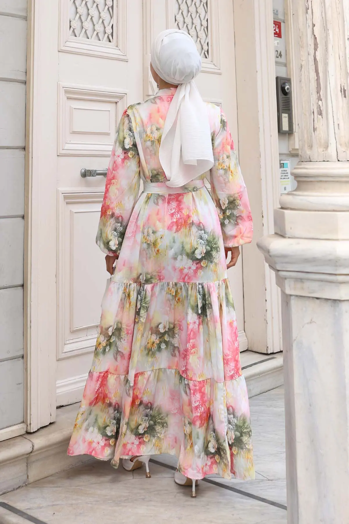 Patterned Hijab Dress-detail