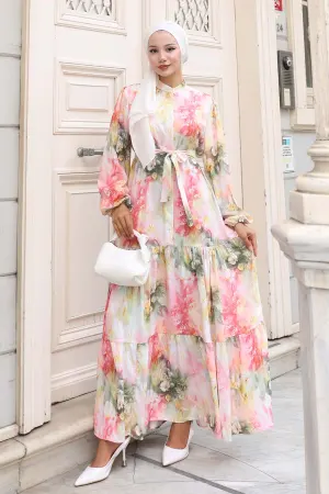 Patterned Hijab Dress