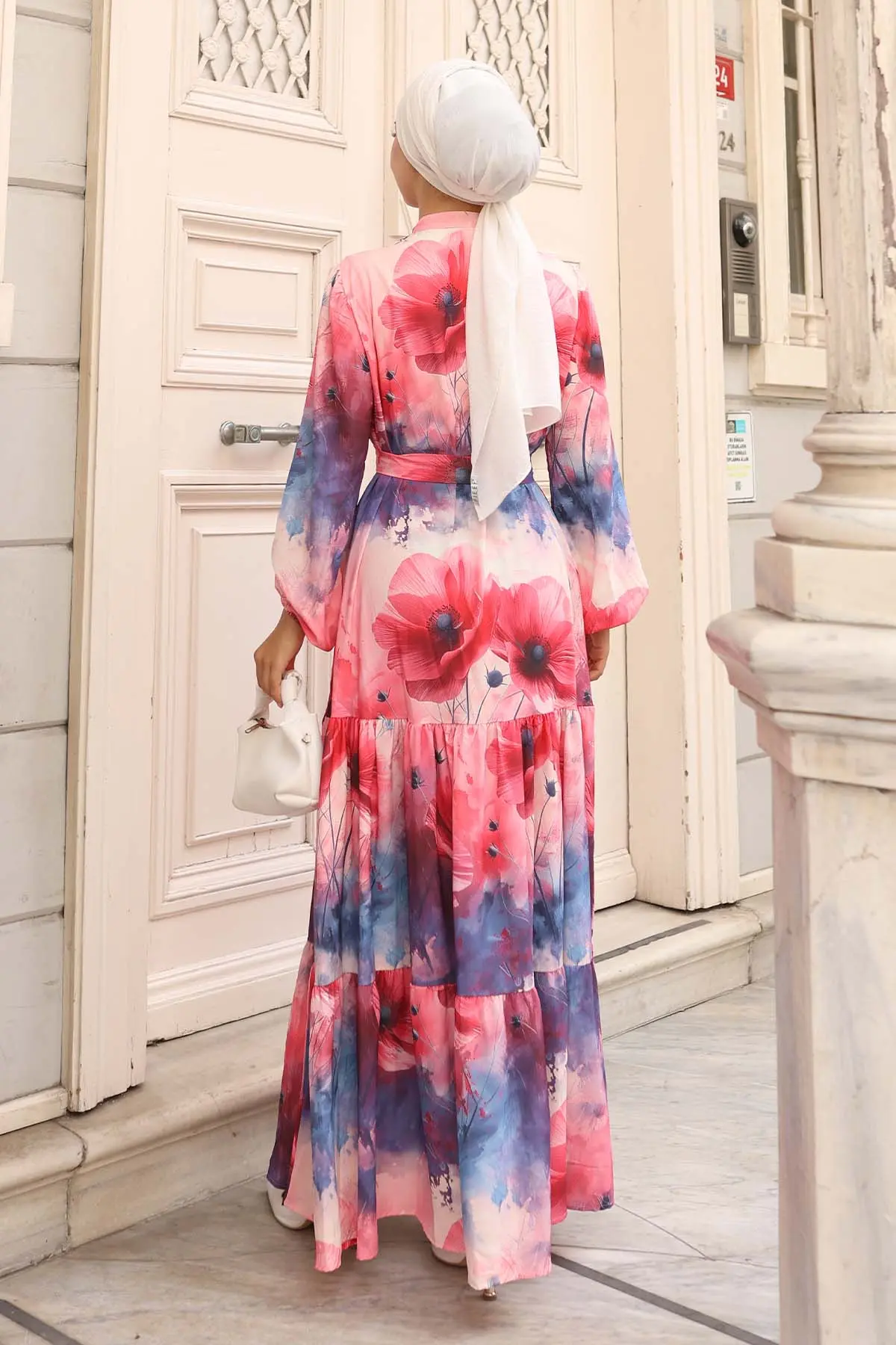 Patterned Hijab Dress-detail