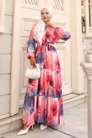 Patterned Hijab Dress