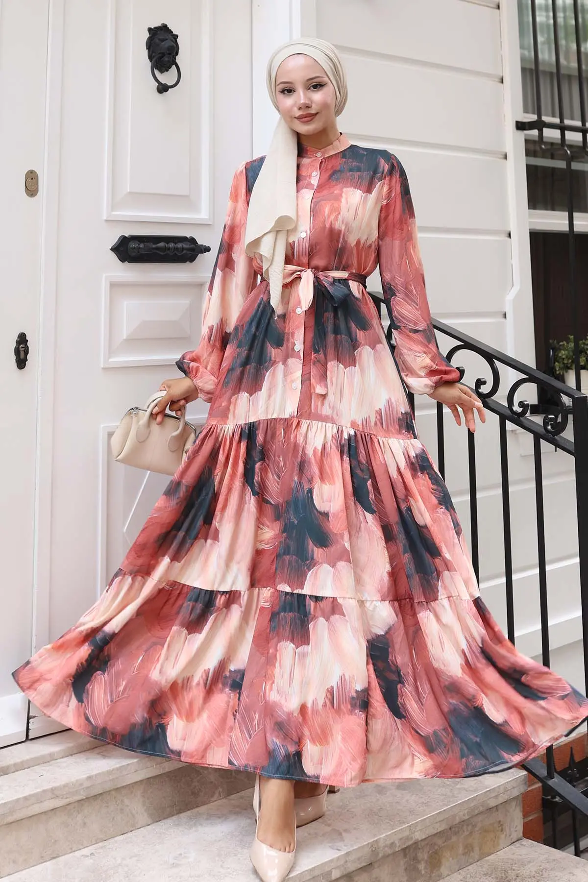 Patterned Hijab Dress