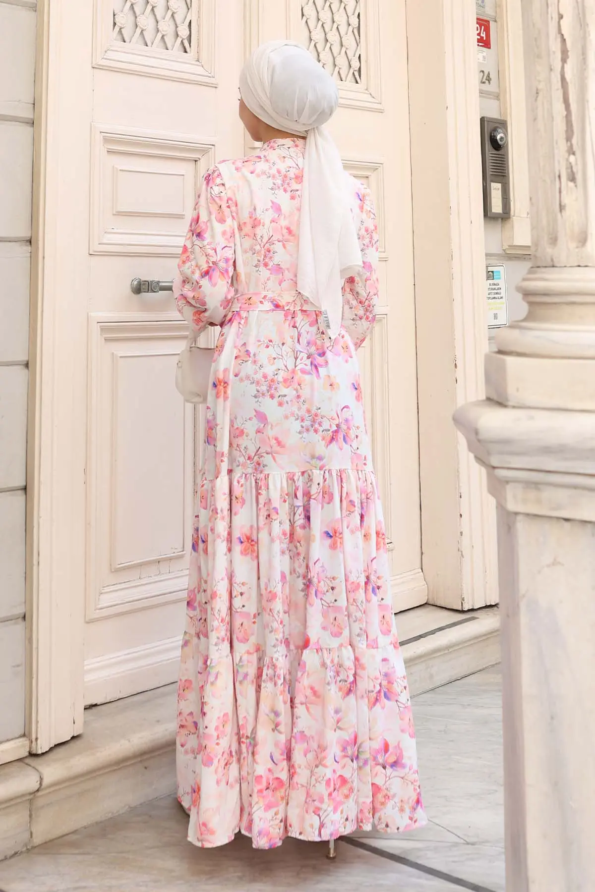 Patterned Hijab Dress-detail