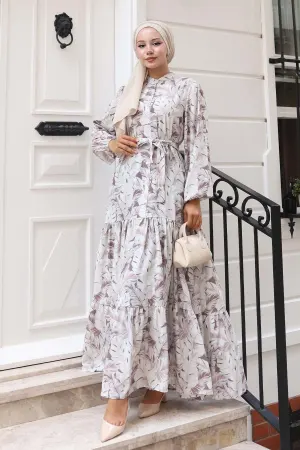 Patterned Hijab Dress