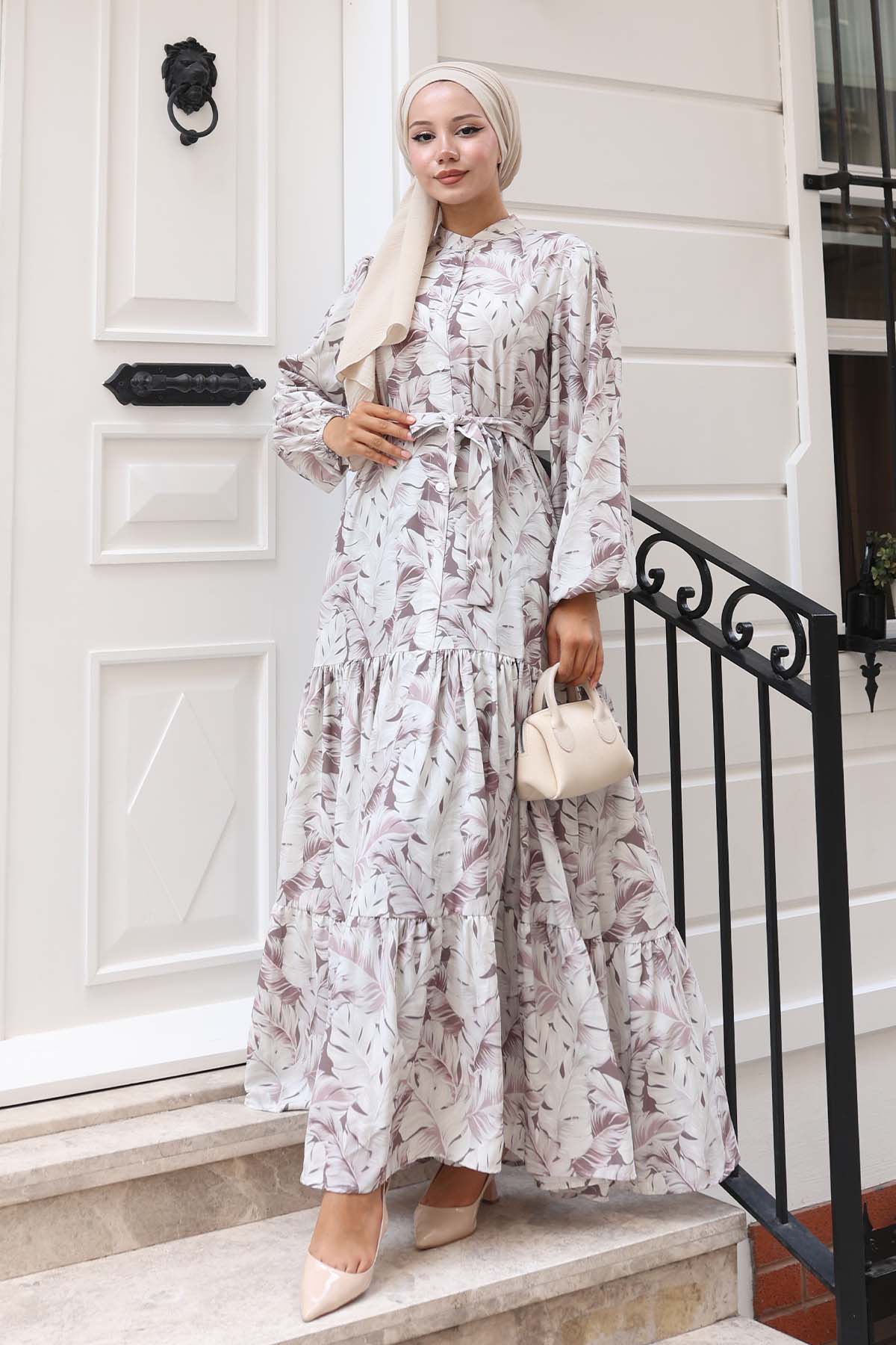 Patterned Hijab Dress