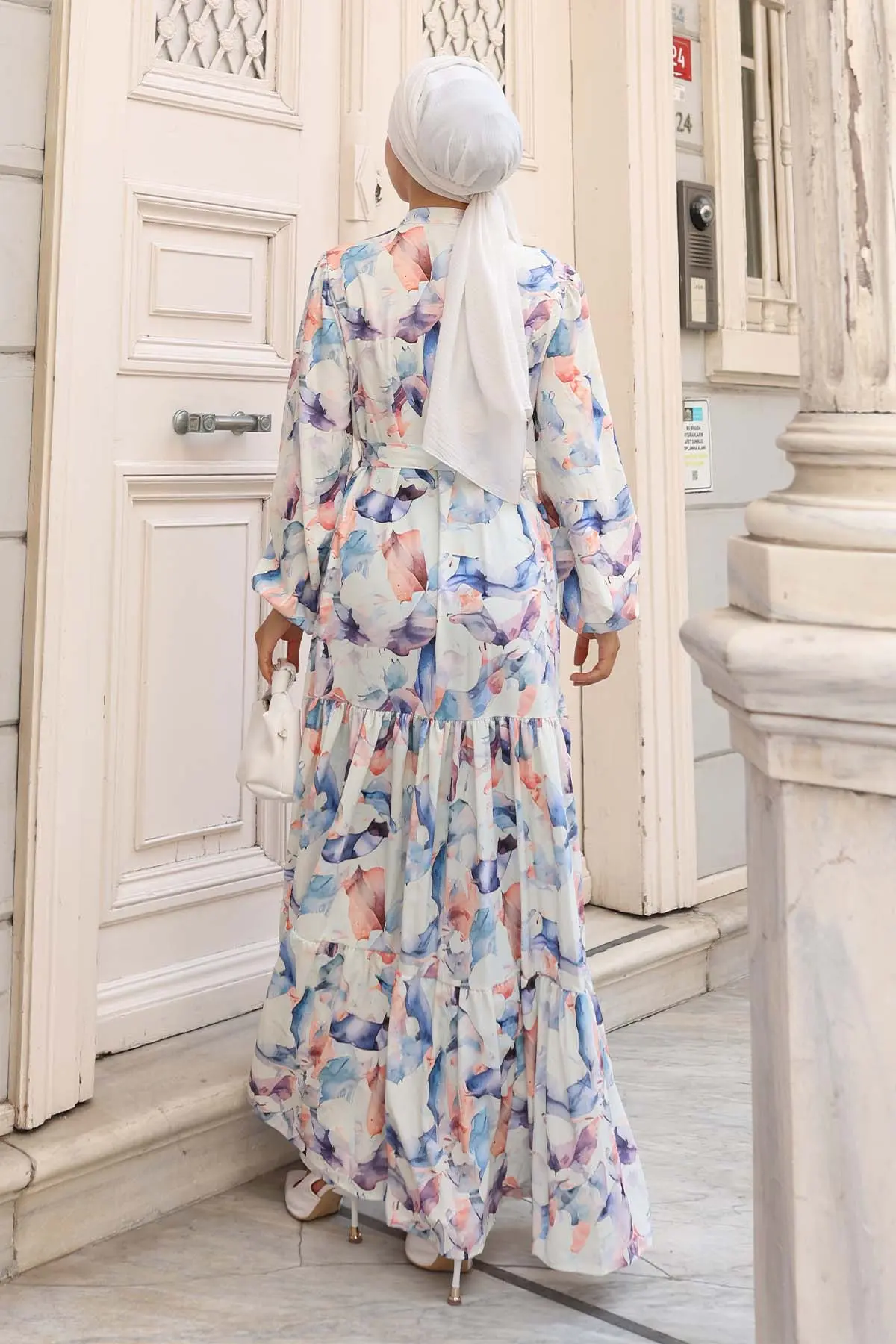 Patterned Hijab Dress-detail