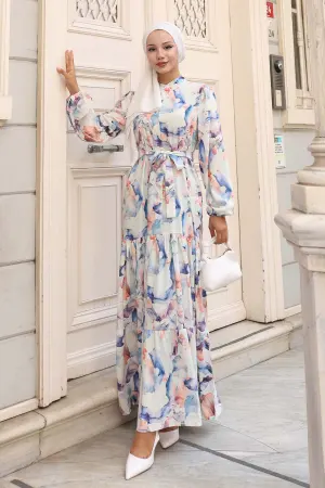 Patterned Hijab Dress
