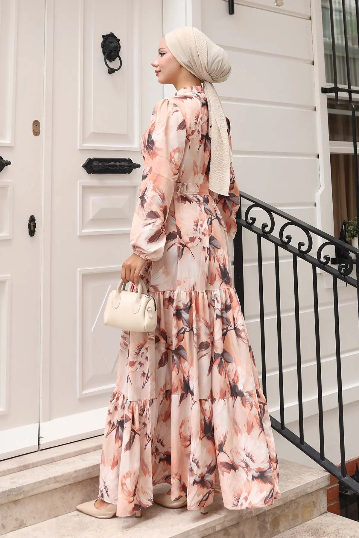 Patterned Hijab Dress-detail