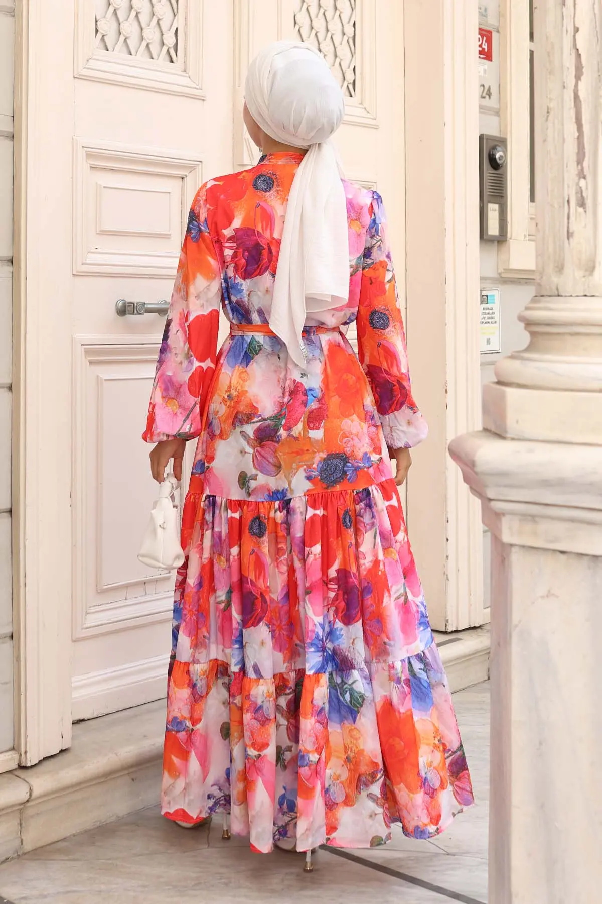 Patterned Hijab Dress-detail