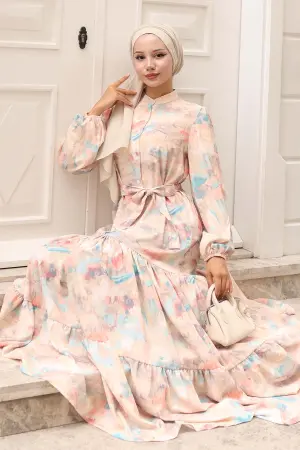 Patterned Hijab Dress