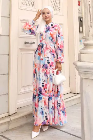 Patterned Hijab Dress
