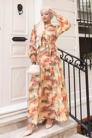 Patterned Hijab Dress