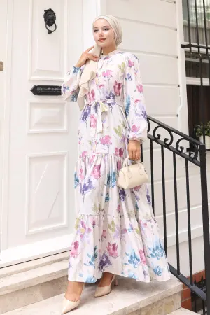 Patterned Hijab Dress