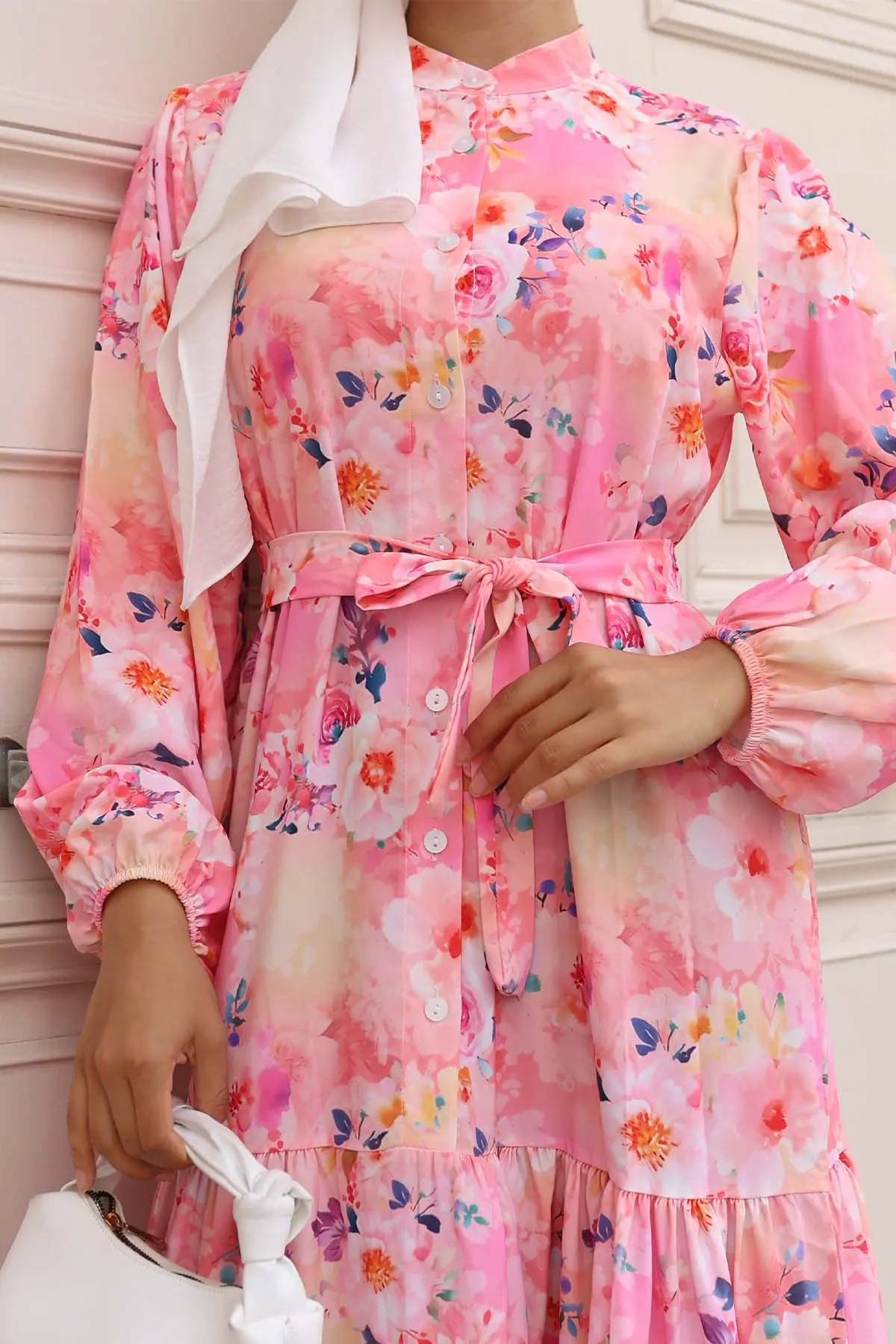 Patterned Hijab Dress-detail