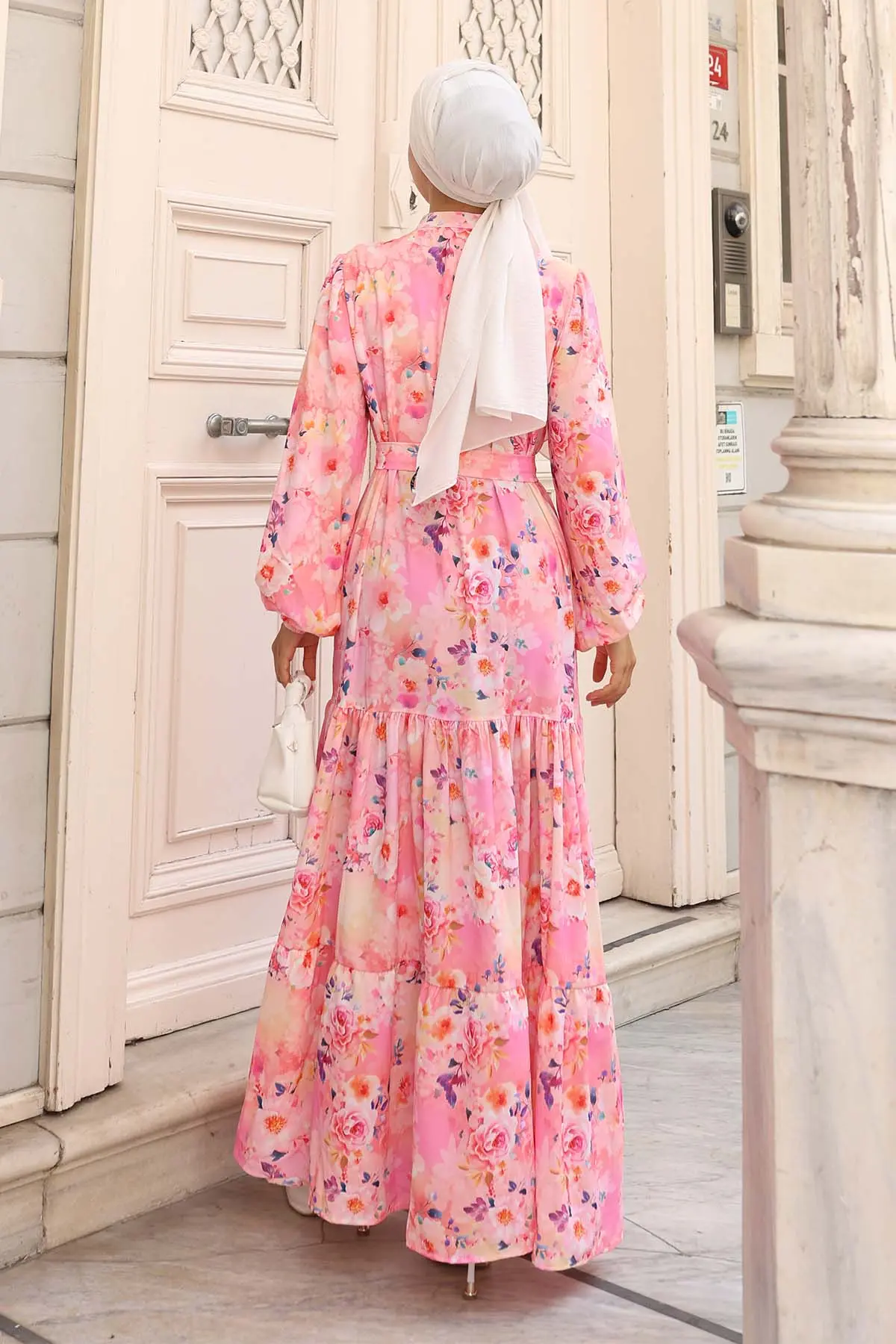 Patterned Hijab Dress-detail