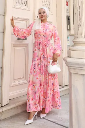 Patterned Hijab Dress