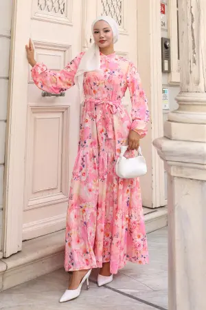 Patterned Hijab Dress