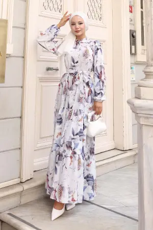 Patterned Hijab Dress