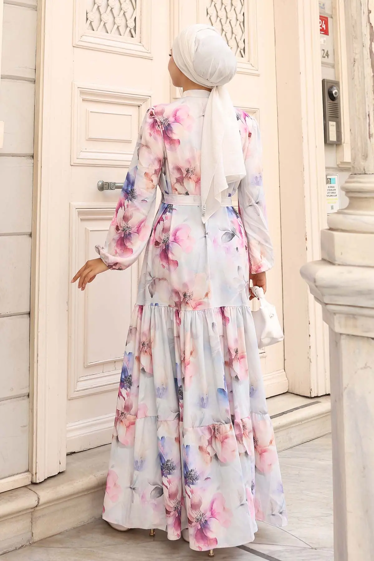 Patterned Hijab Dress-detail