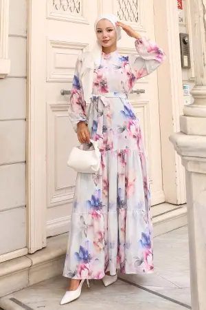 Patterned Hijab Dress